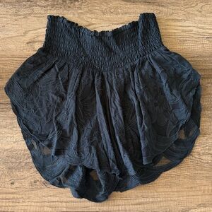 Deep teal FP lace and mesh skort